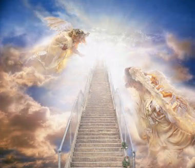pictures of man angels in heaven