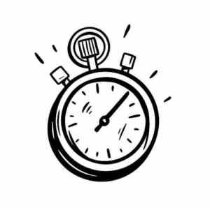 Hand drawn stopwatch doodle sketch style time Vector Image