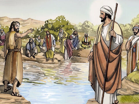 … I am not worthy to carry His sandals. He will baptise you with the Holy Spirit and fire. – Slide 11