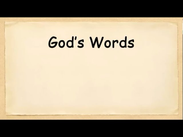 God’s Words