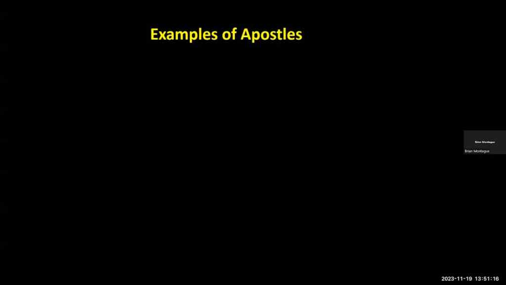 Examples of Apostles