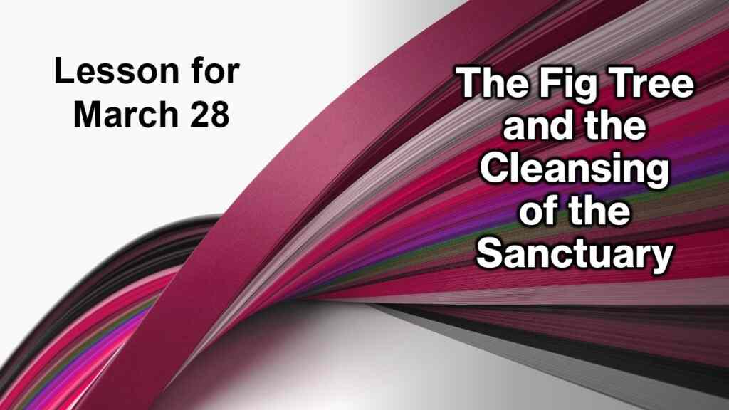 The Fig Tree and the Cleansing of the Sanctuary