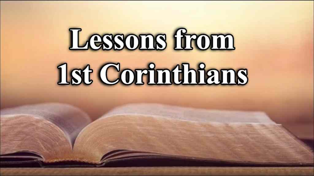 Lessons from 1st Corinthians