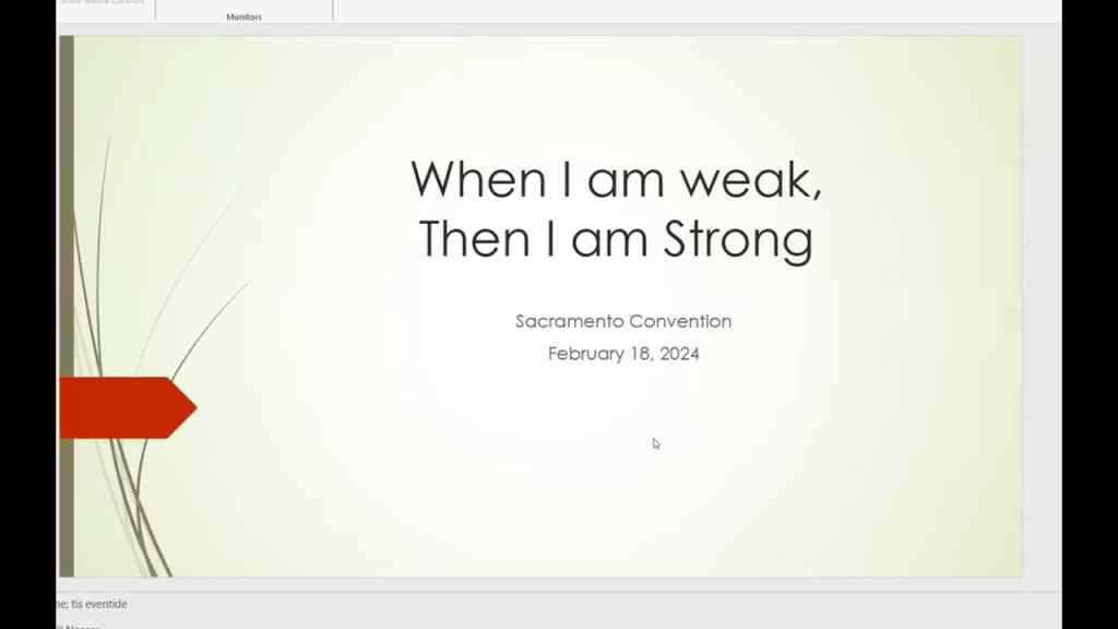 When I am Weak Then I Am Strong